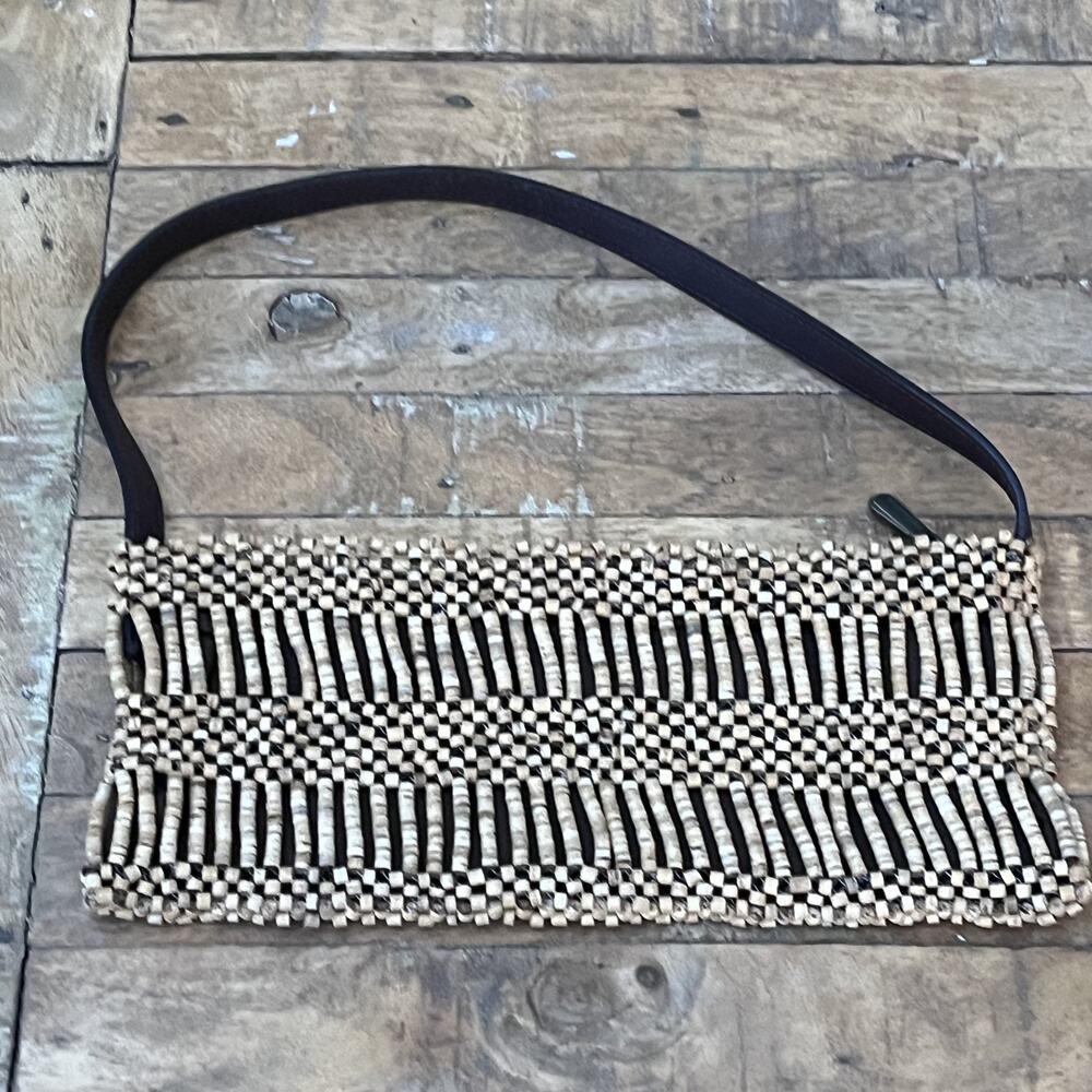Anne Klein Beaded Shoulder Bag 11"